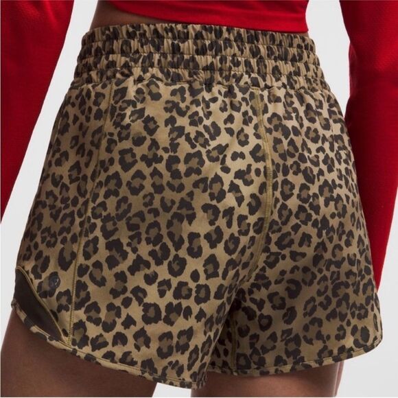 NWT 6 HR 4” Hotty Hot High-Rise Lined Short Brown Leopard Multi Print Size 6 - Picture 7 of 8